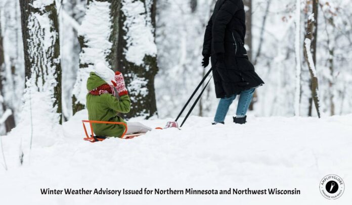 winter weather advisory issued for northern minnesota and northwest wisconsin.